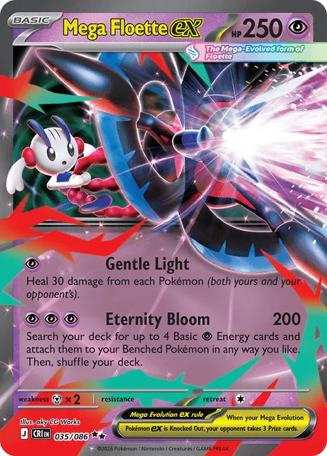 Mega Floette ex card 35/86 from Pokémon TCG Chaos Rising