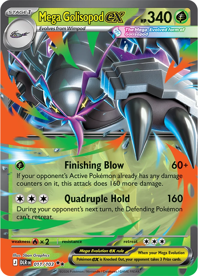Mega Golisopod ex card number 11 from Delta Reign