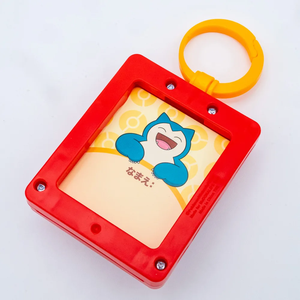 Back of the Snorlax Travel Name Tag with the included name card showing a smiling Snorlax
