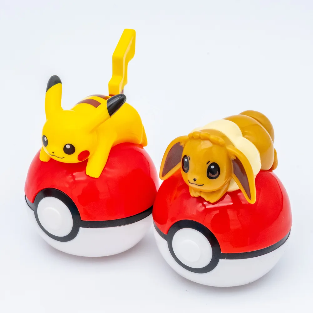 Pikachu's Poké Ball Roller and Eevee's Poké Ball Roller displayed side by side