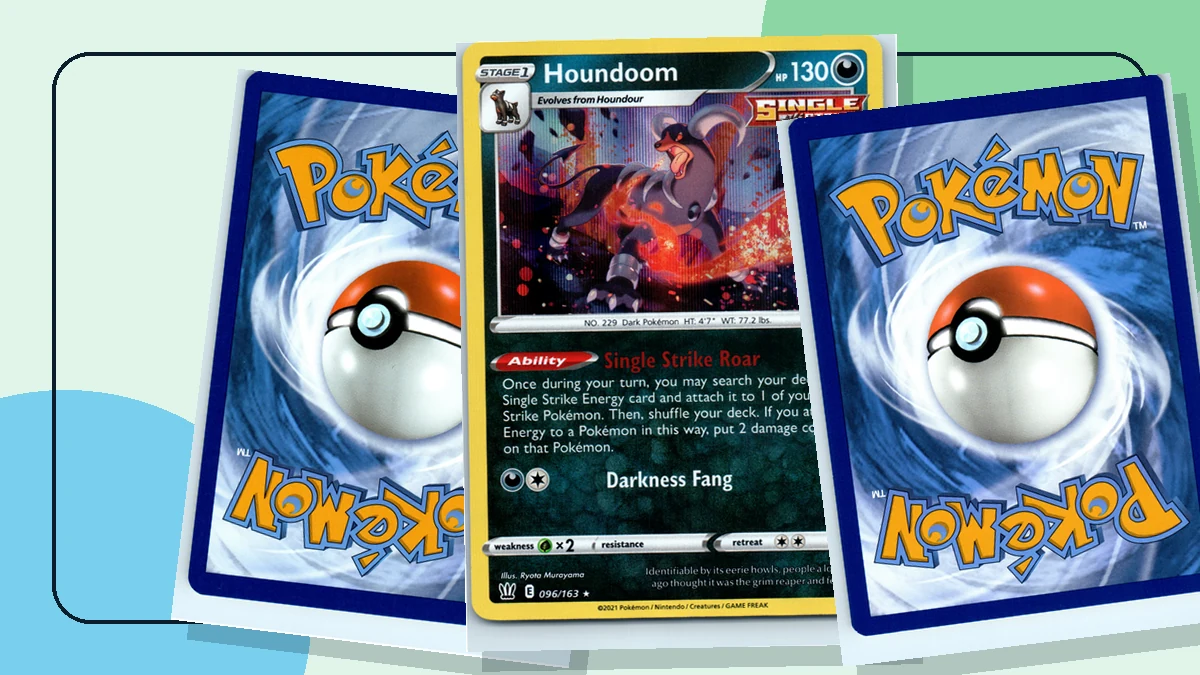 Three Pokémon cards arranged to show numbers printed across a card
