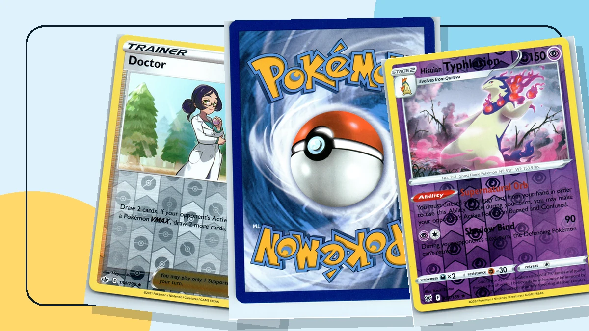 Three Pokémon cards from the Celeste TCG inventory arranged for a beginner collecting guide