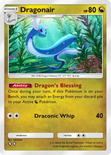 Dragonair card B4 117 from Ruler of the Skies, Stage 1 Water Pokémon with 80 HP